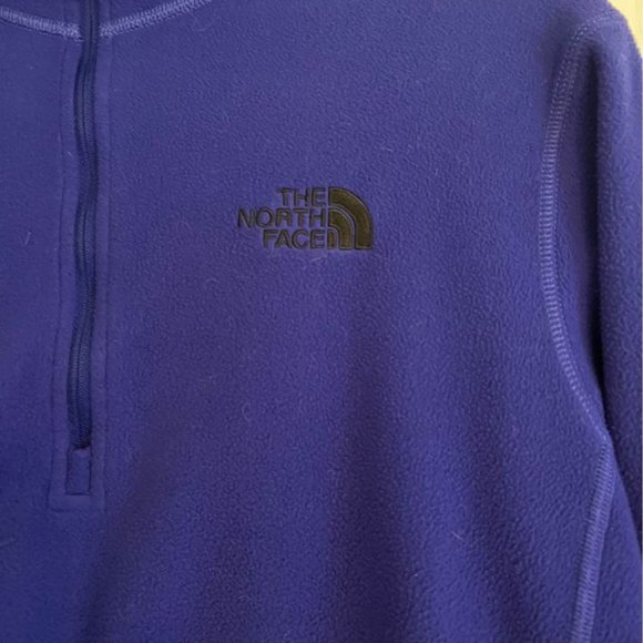 EUC MENS SMALL THE NORTH FACE SOFT AND WARM ROYAL BLUE QUARTER ZIP FLEECE JACKET - Picture 2 of 6